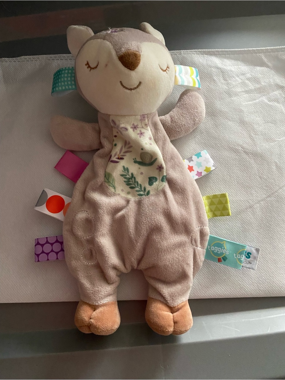 Mary Meyer Plush Taggies Collab Deer Stuffed Sensory Animal 13" Fawn